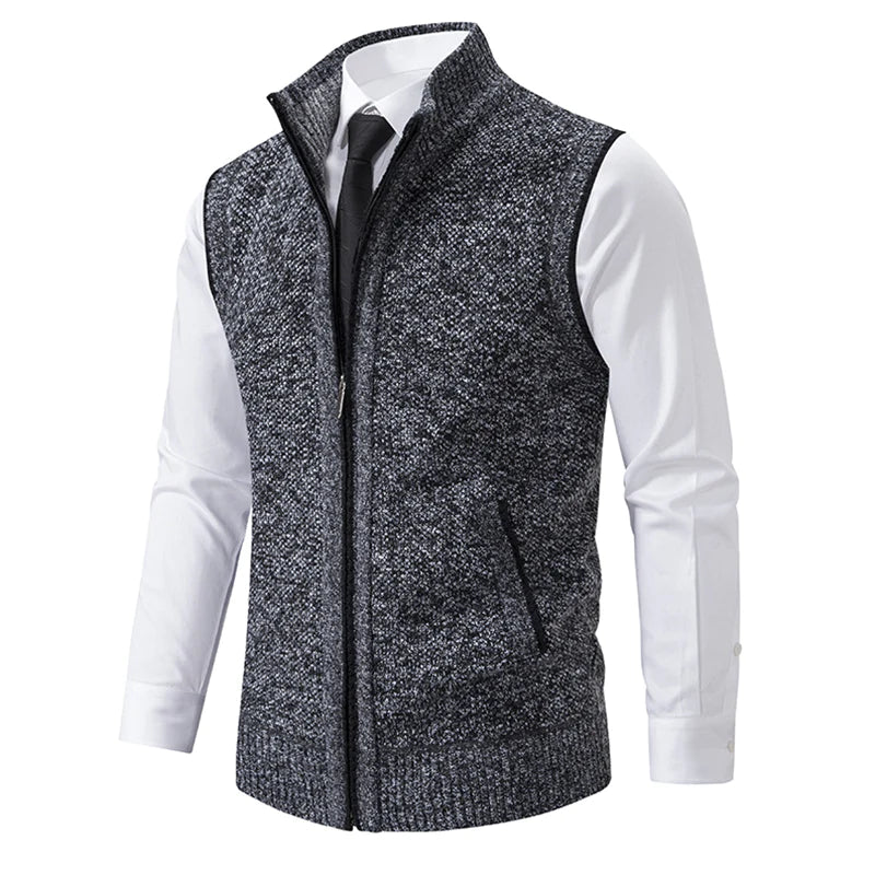 Bremer – Gestrickte Armellose Fleeceweste