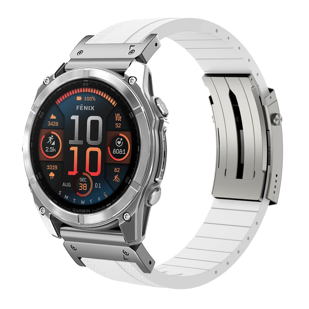 Fluororubber Luxe Band für Garmin Fenix 8 5X 6 Pro 6X 7 7X-