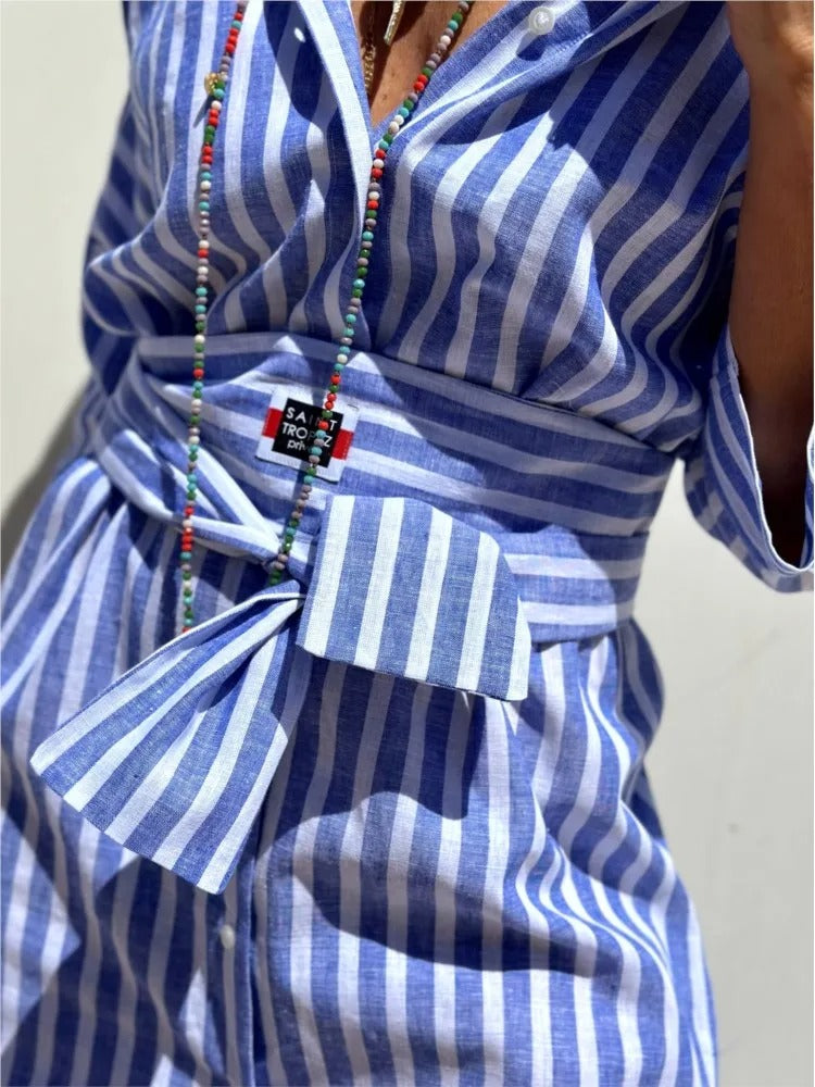 Mayfair™ | Denise – Gestreiftes Kleid mit Kragen