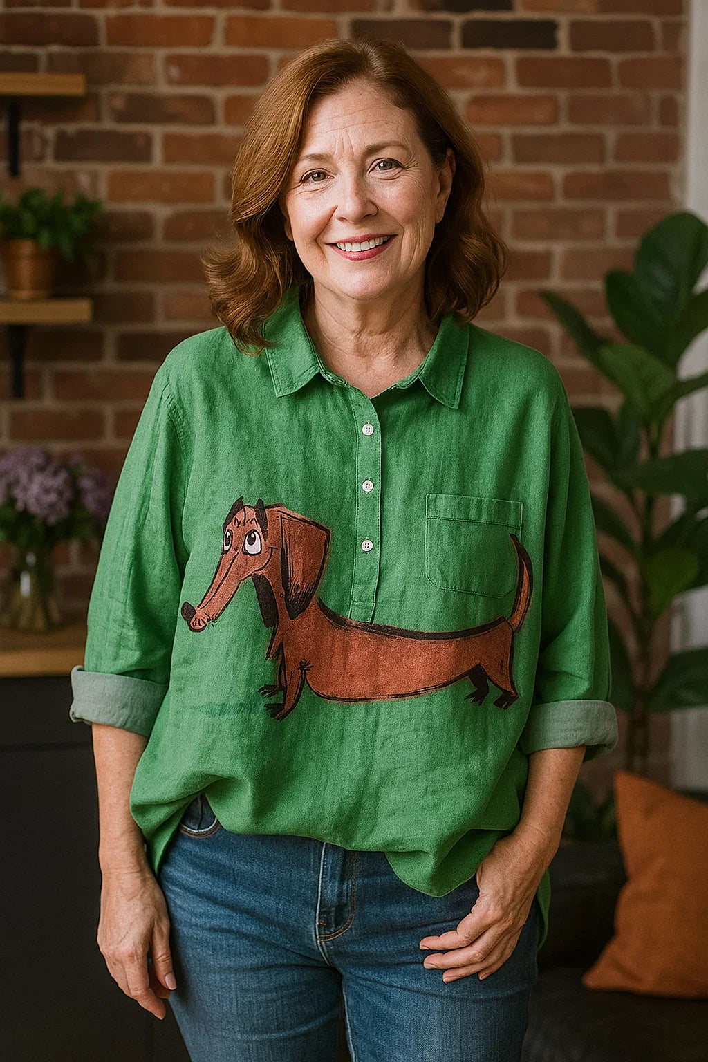 Sofie® | Bluse mit Hundeprint