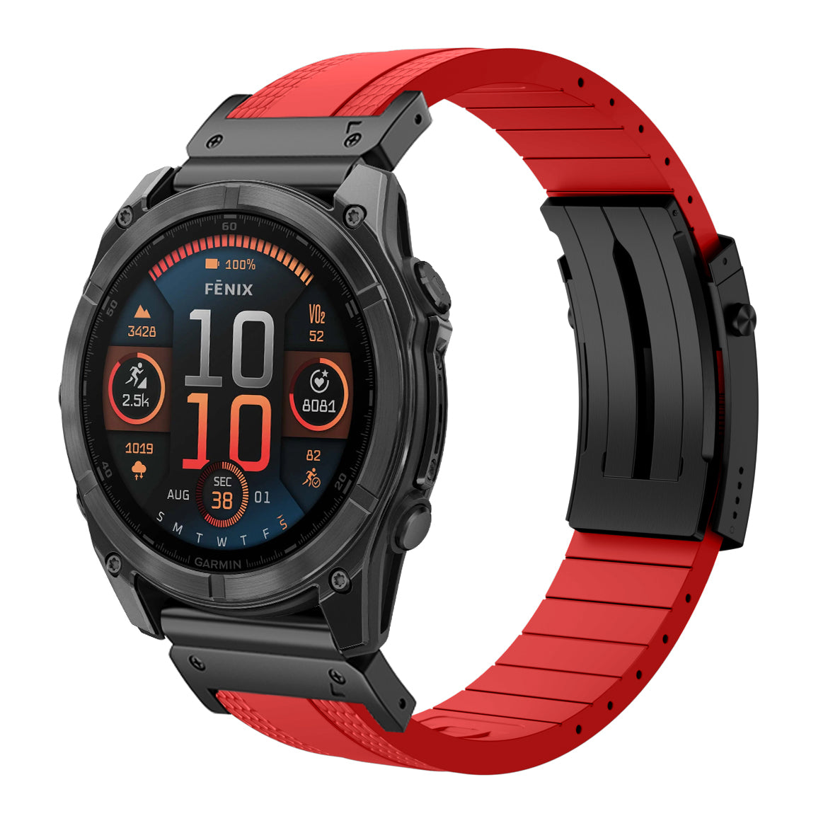 Fluororubber Luxe Band für Garmin Fenix 8 5X 6 Pro 6X 7 7X-