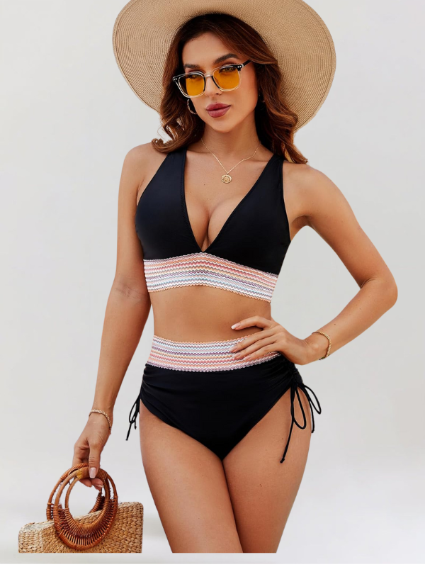 Lidia Bauchfreies Bikini-Set mit hoher Taille