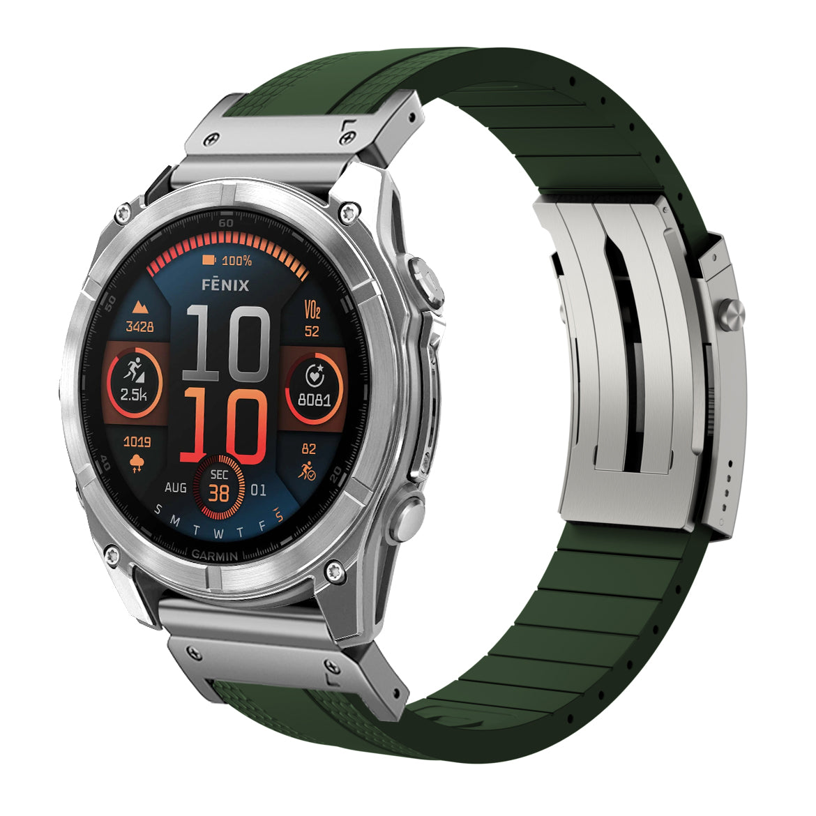 Fluororubber Luxe Band für Garmin Fenix 8 5X 6 Pro 6X 7 7X-