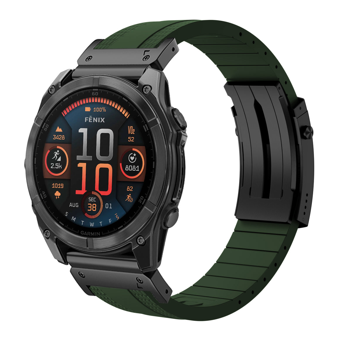 Fluororubber Luxe Band für Garmin Fenix 8 5X 6 Pro 6X 7 7X-