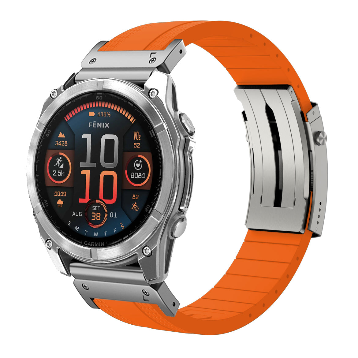 Fluororubber Luxe Band für Garmin Fenix 8 5X 6 Pro 6X 7 7X-