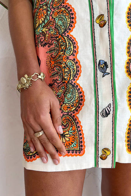 Coco™ - Mermaid Print Shirt Mini Dress