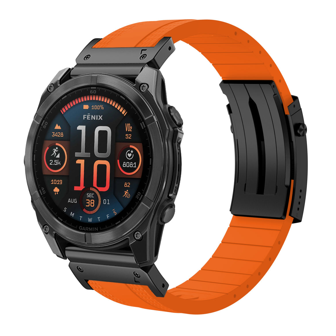 Fluororubber Luxe Band für Garmin Fenix 8 5X 6 Pro 6X 7 7X-