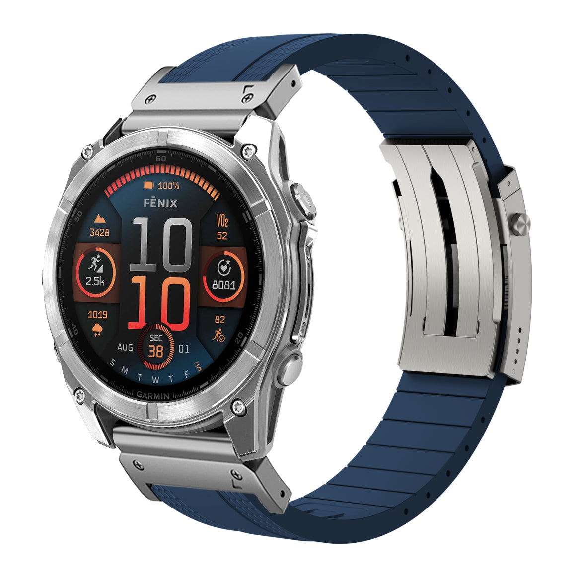 Fluororubber Luxe Band für Garmin Fenix 8 5X 6 Pro 6X 7 7X-