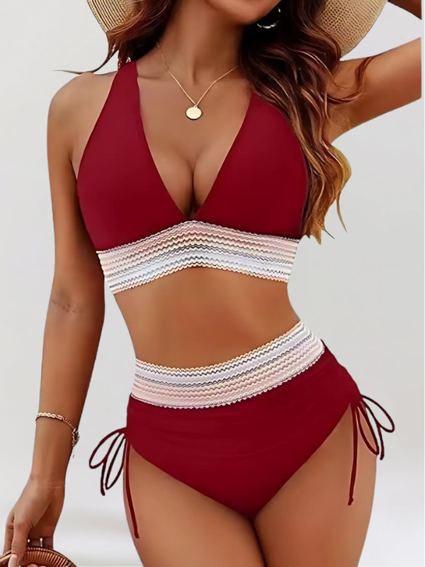 Lidia Bauchfreies Bikini-Set mit hoher Taille