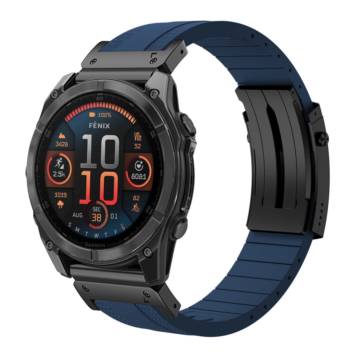 Fluororubber Luxe Band für Garmin Fenix 8 5X 6 Pro 6X 7 7X-