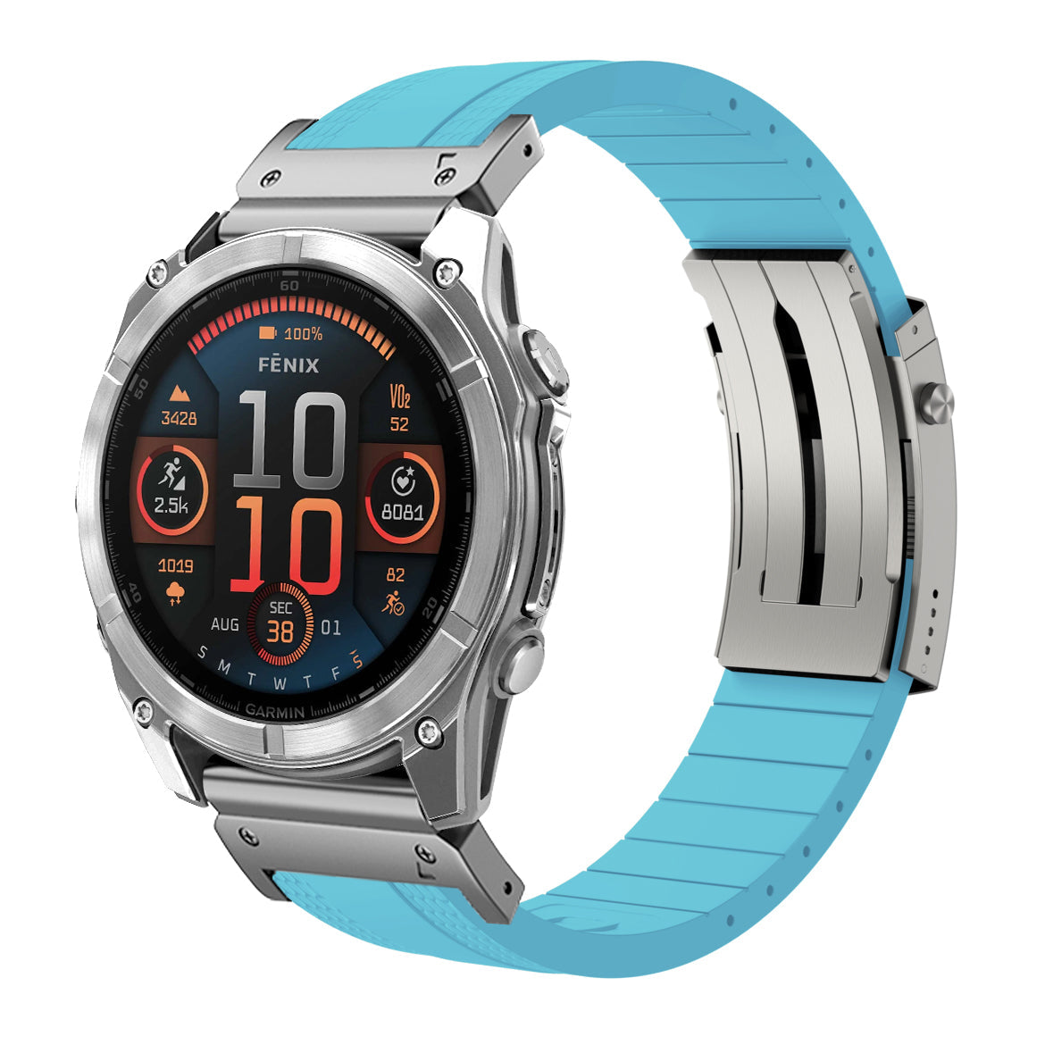 Fluororubber Luxe Band für Garmin Fenix 8 5X 6 Pro 6X 7 7X-