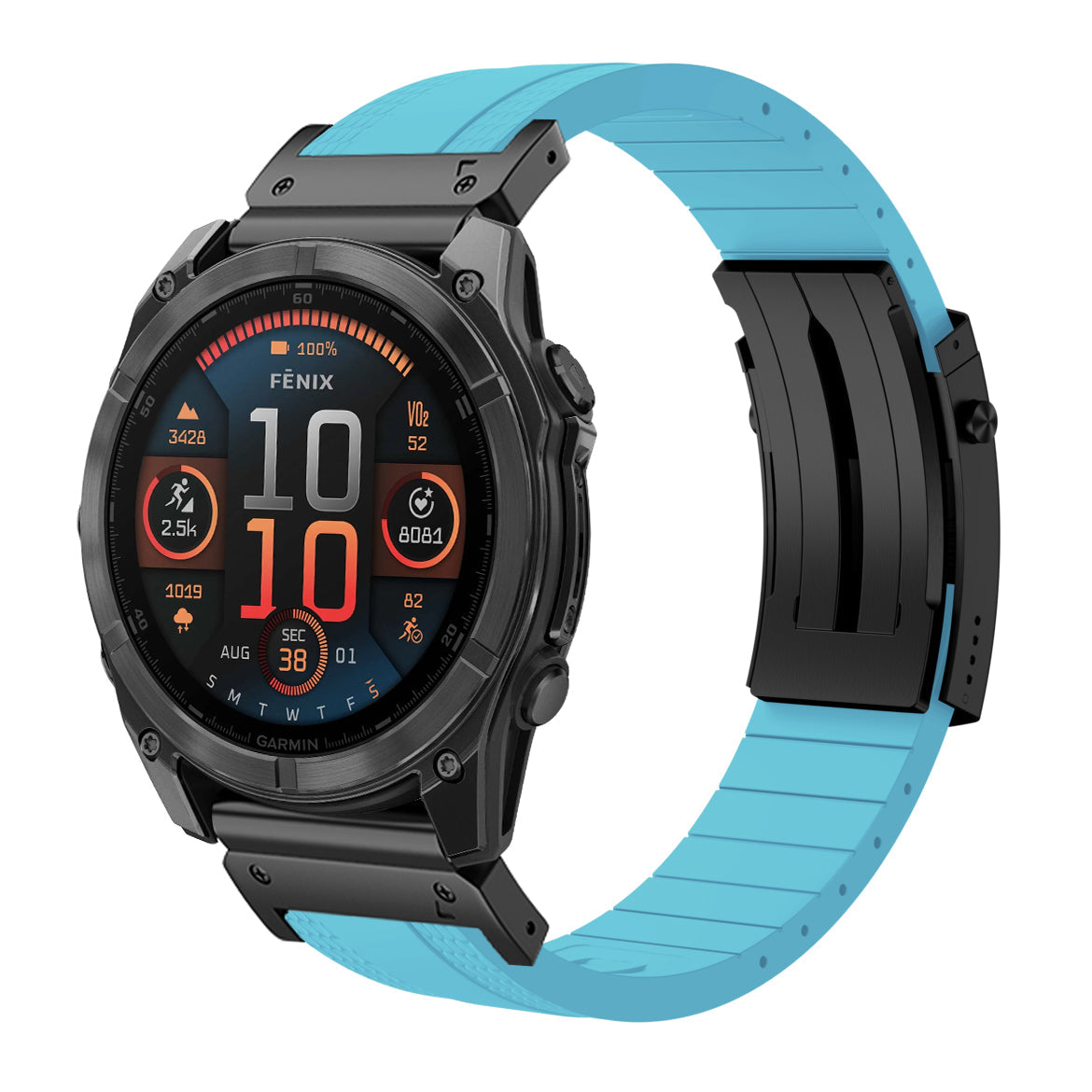 Fluororubber Luxe Band für Garmin Fenix 8 5X 6 Pro 6X 7 7X-