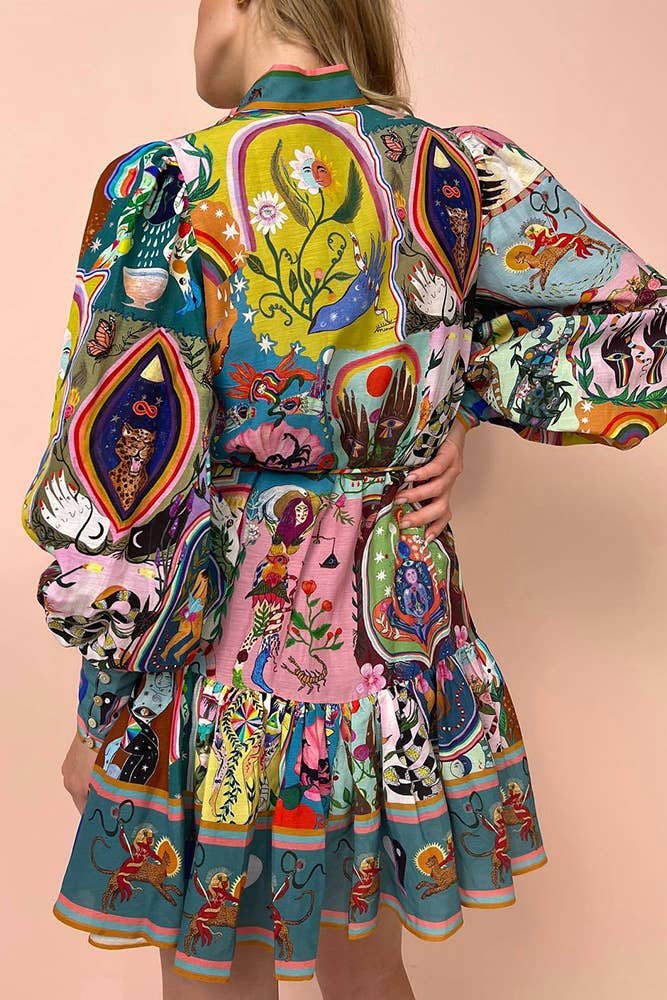 Unishe™ - Casual Graffiti Mini Dress