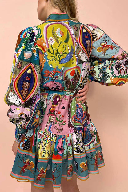 Unishe™ - Casual Graffiti Mini Dress