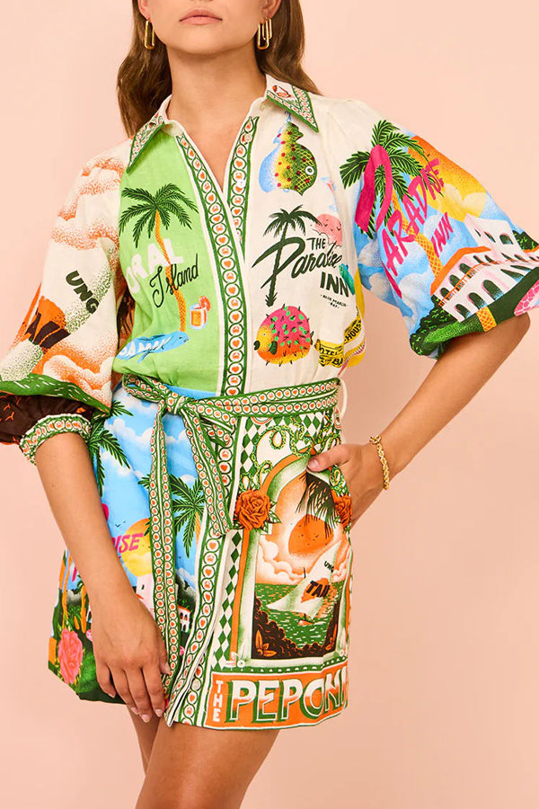 Kim™ - Summer Shirt Mini Dress