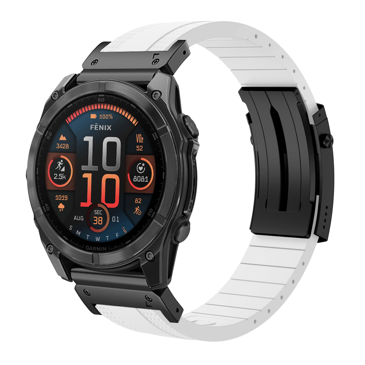 Fluororubber Luxe Band für Garmin Fenix 8 5X 6 Pro 6X 7 7X-