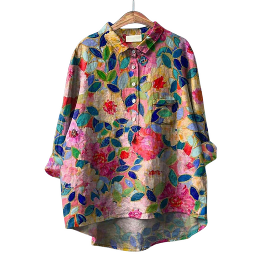 LALUNA® | KLASSISCHE BLUSE MIT BLUMENMUSTER