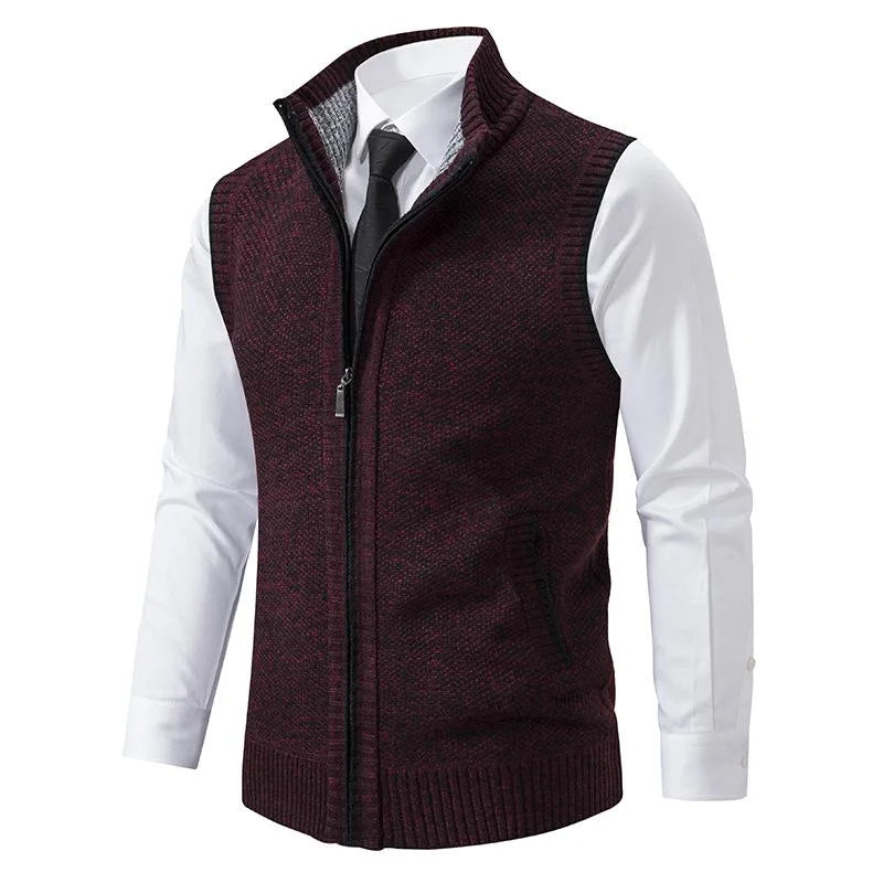 Bremer – Gestrickte Armellose Fleeceweste