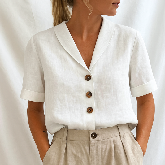 Marie™ | Elegante schlichte Bluse