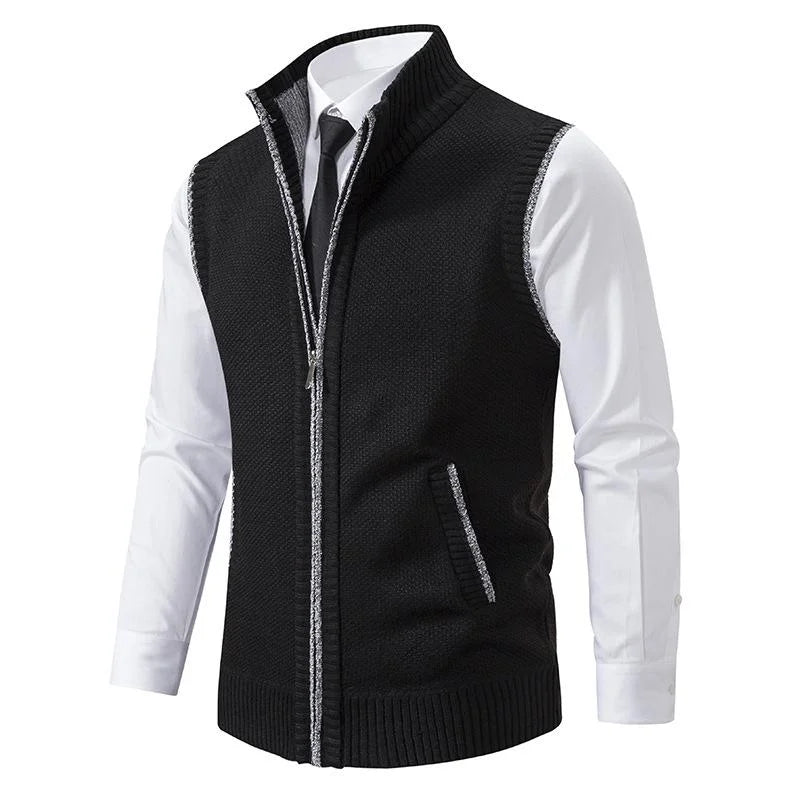 Bremer – Gestrickte Armellose Fleeceweste