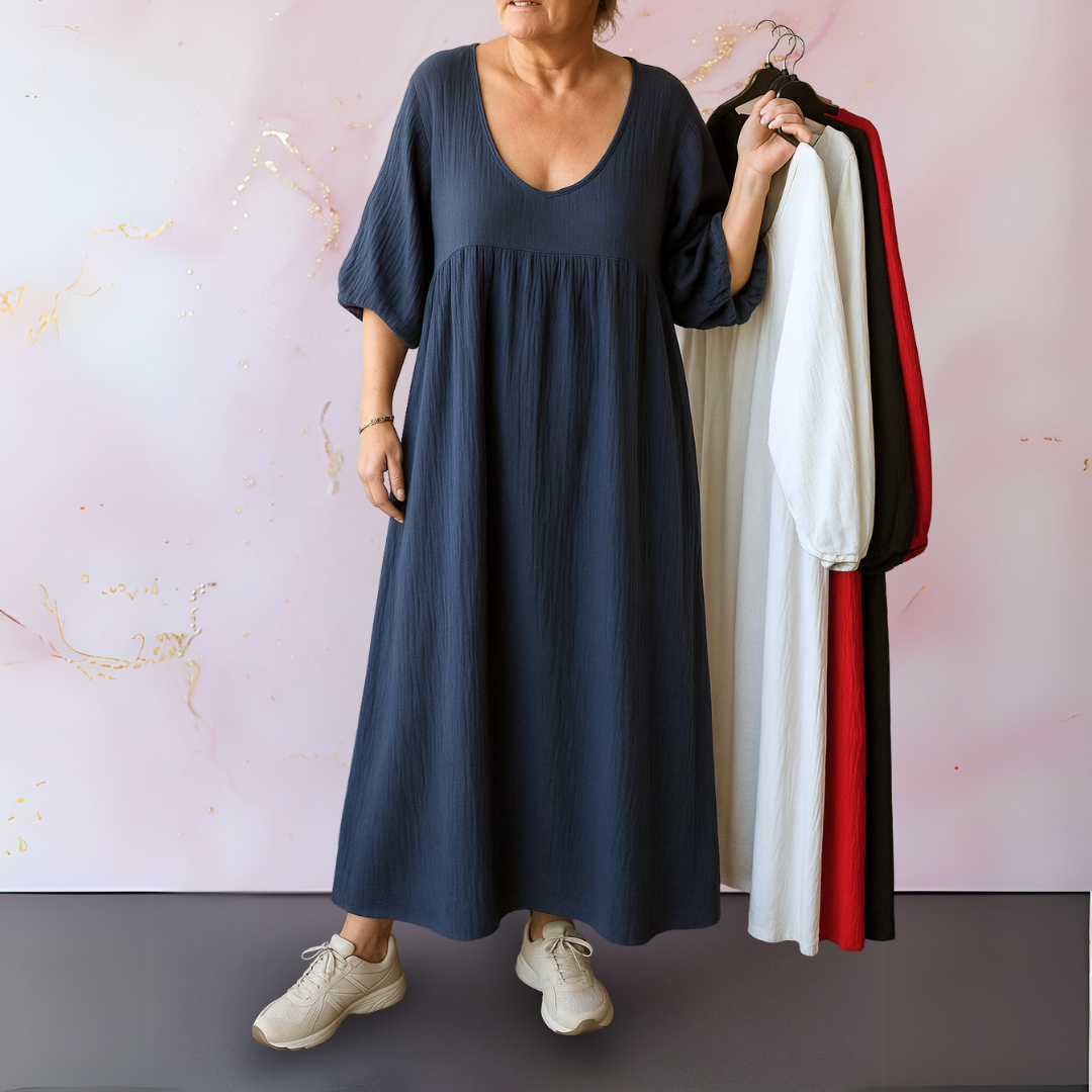 Anita™ | Schlichtes Kleid mit V-Ausschnitt