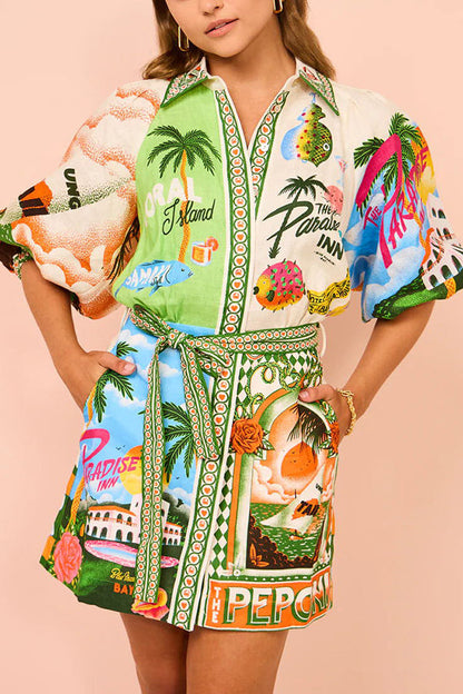 Kim™ - Summer Shirt Mini Dress