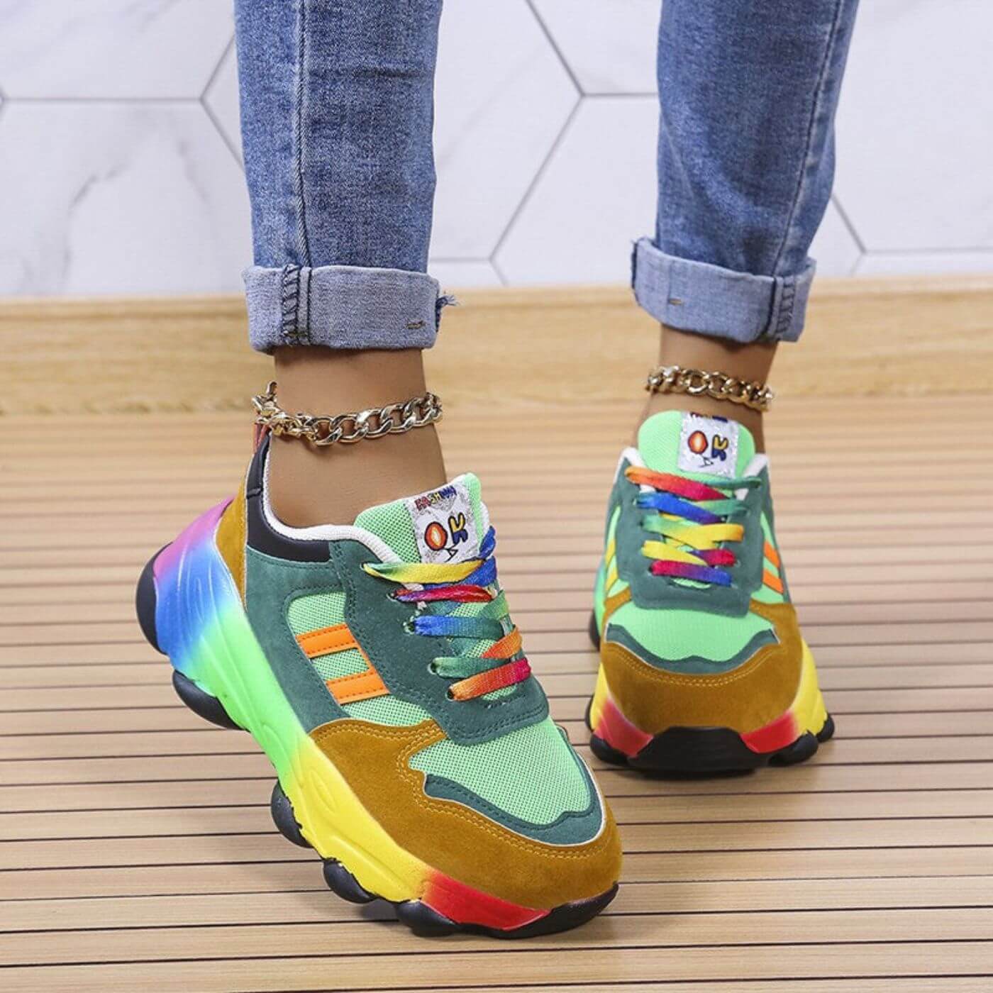 Aurora™ - Bunte Orthopädische Sneakers für Komfort und Stil