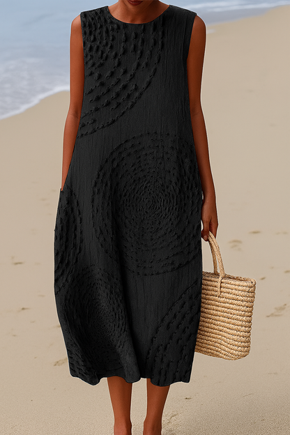 Sofie| Ärmelloses Midikleid – Einfache Eleganz für Sommertage