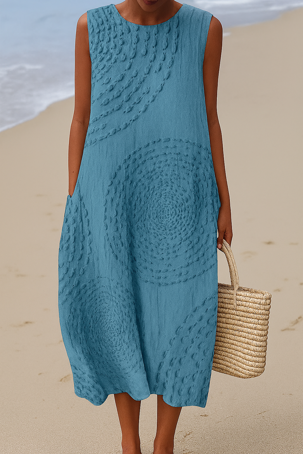 Sofie| Ärmelloses Midikleid – Einfache Eleganz für Sommertage