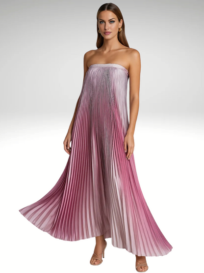 ÉCLAT ROSE - PLISSIERTES MAXIKLEID