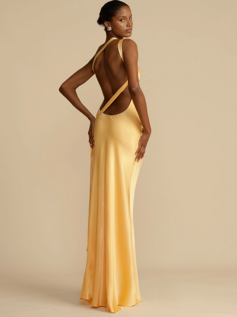 GOLDEN GLOW MAXIKLEID