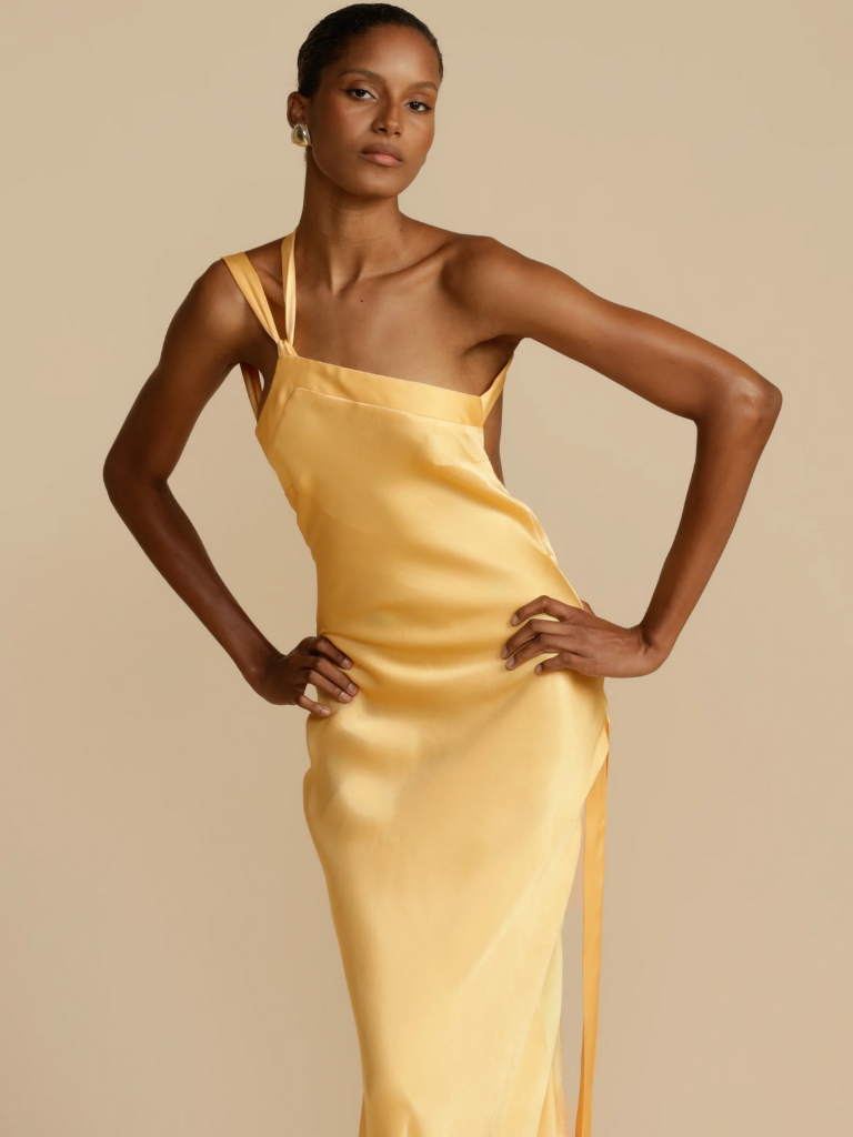 GOLDEN GLOW MAXIKLEID