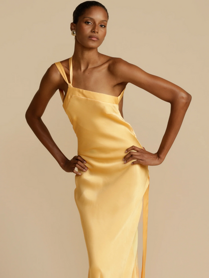 GOLDEN GLOW MAXIKLEID