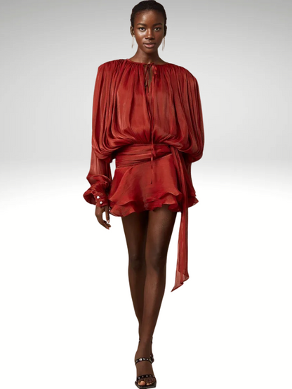 ISLA DRAPED MINI DRESS