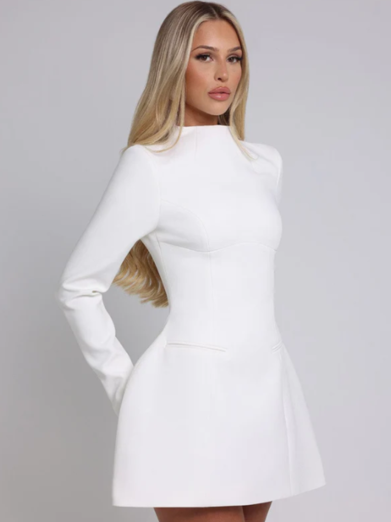VICTORIA SCULPTED MINI DRESS