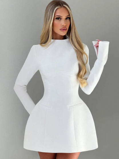 VICTORIA SCULPTED MINI DRESS