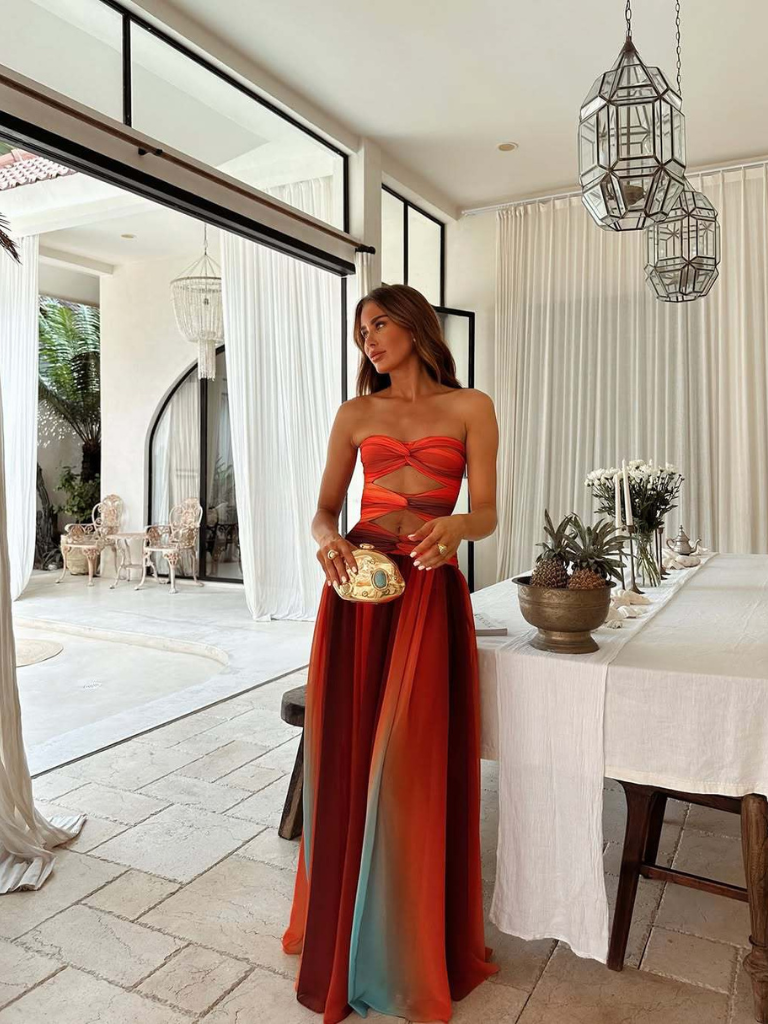 SUNSET GLOW MAXIKLEID