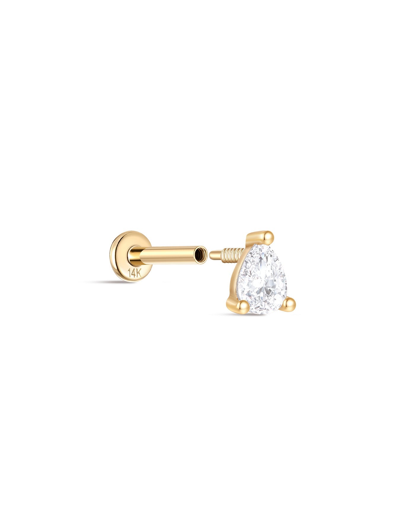 14K Gold Ohr Piercing
