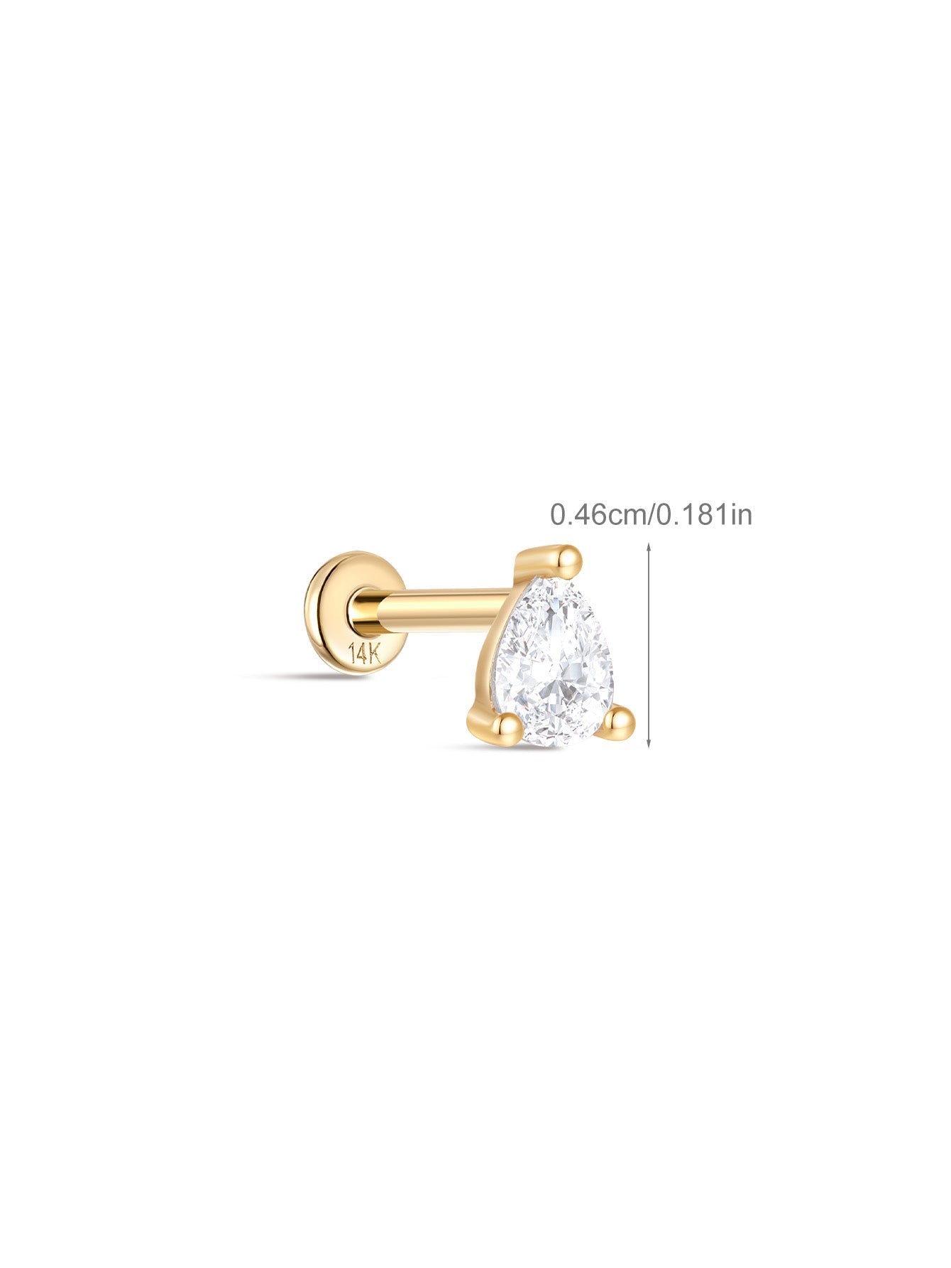 14K Gold Ohr Piercing