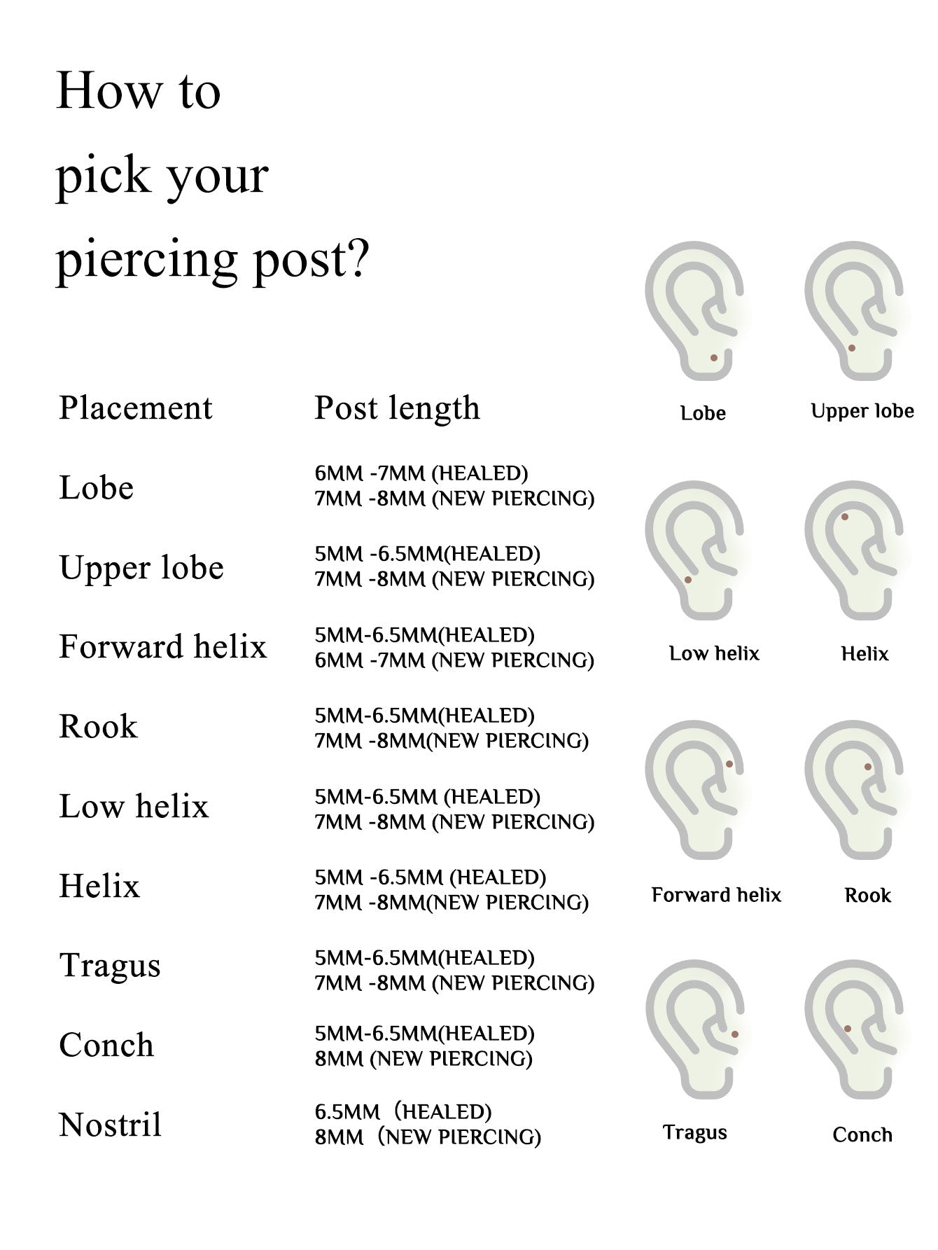 14K Gold Ohr Piercing