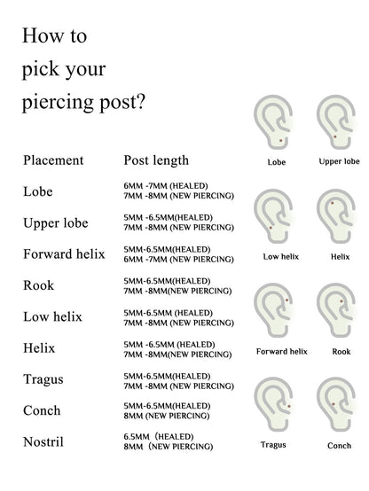 14K Gold Ohr Piercing