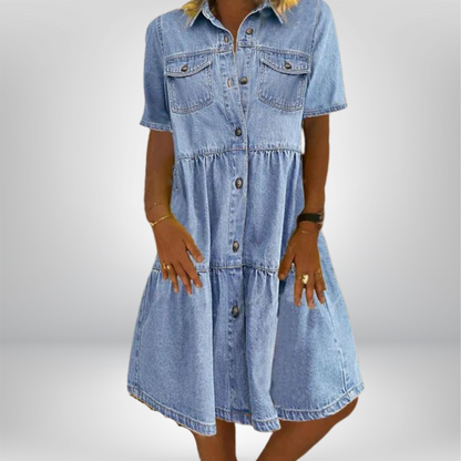 Amelia - Boho Denimkleid