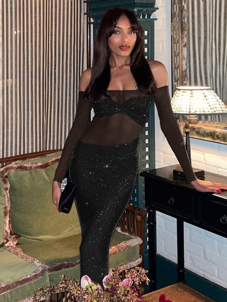 MIDNIGHT ALLURE MAXIKLEID