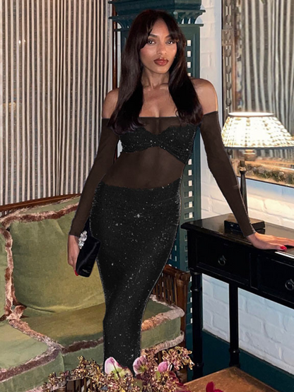 MIDNIGHT ALLURE MAXIKLEID