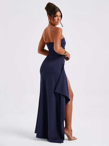ELARA STRAPLESS EVENING GOWN
