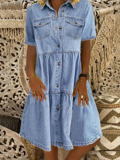 Amelia - Boho Denimkleid