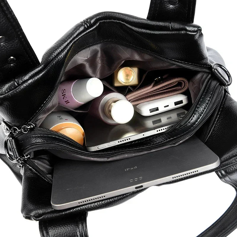 Mirelle - Elegante, lässige Lederhandtasche