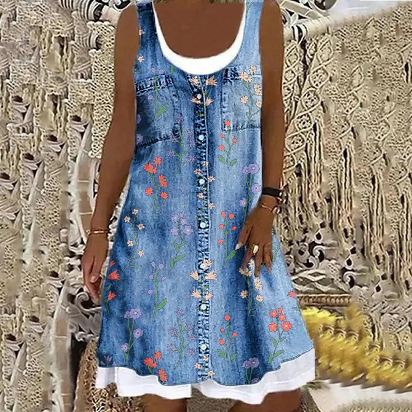 Viola - Weiches und Elegantes Denimkleid