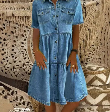 Amelia - Boho Denimkleid