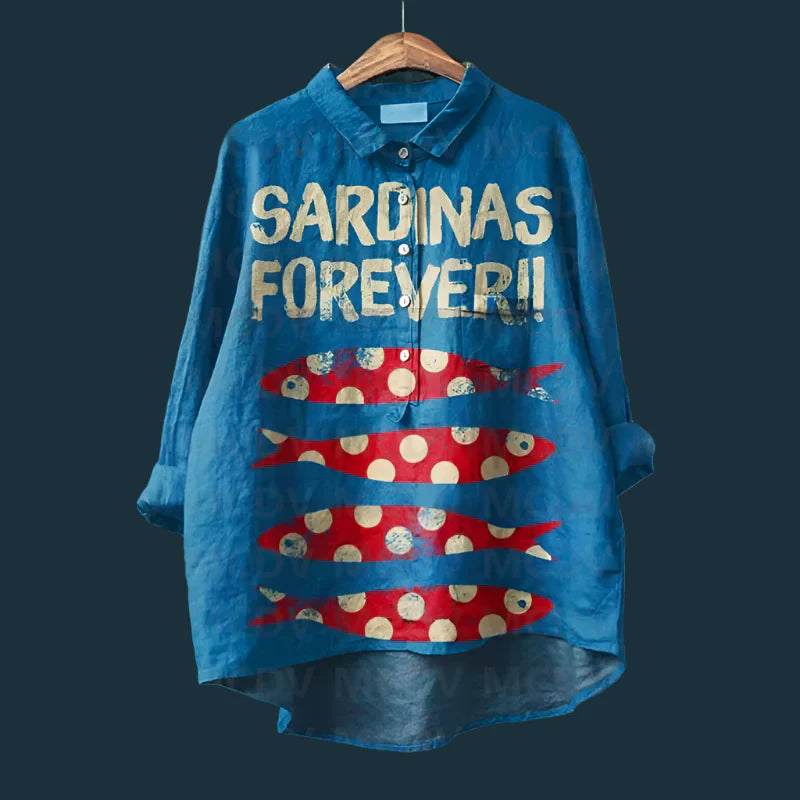 Rael | Bequemes Vintage-Shirt mit Fischdesgin |